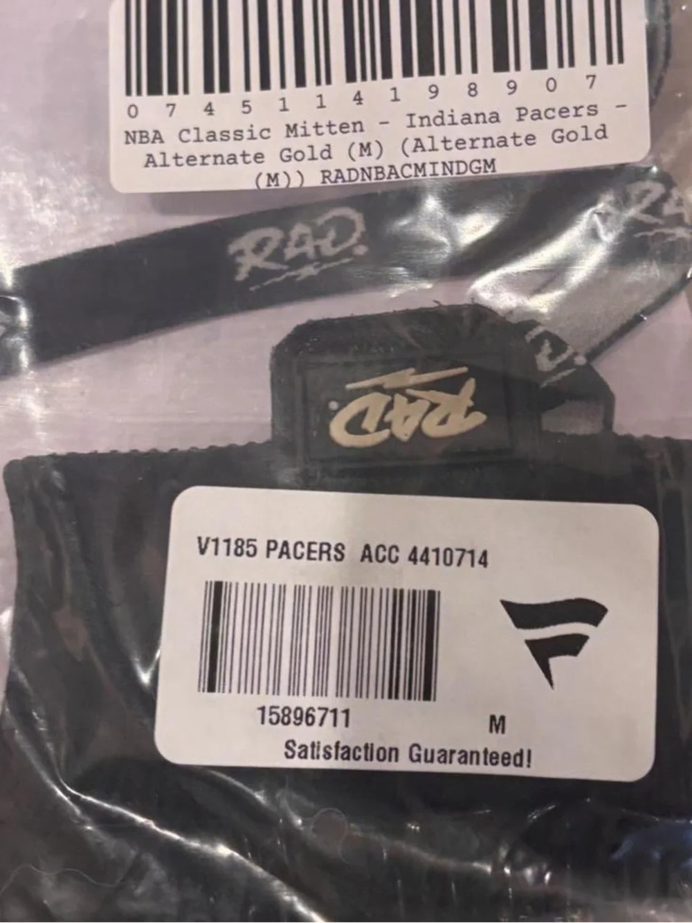 Indiana Pacers Classic Snow Mittens Size M
